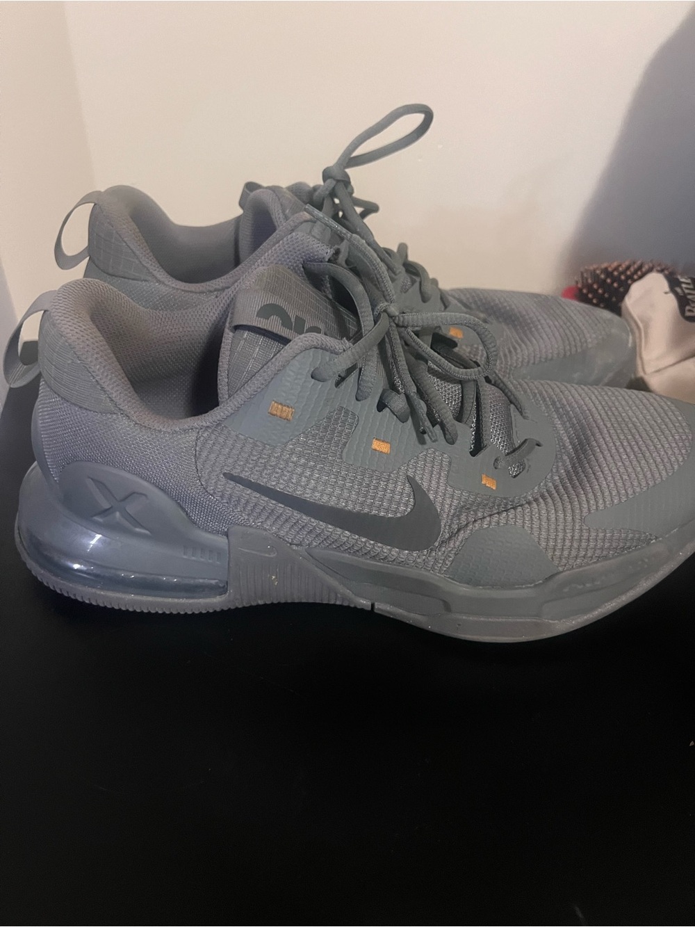 Nike Men's Gray Air Max-Style Mesh Sneakers